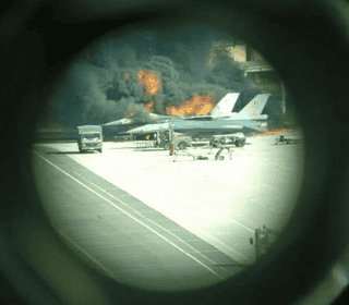 Illustration for article titled Technician Accidentally Sets off an F-16 Cannon, Blows Up Another F-16